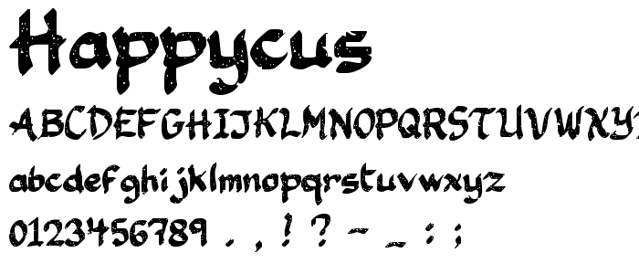 Happycus font
