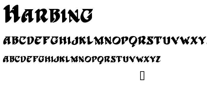 Harbing font