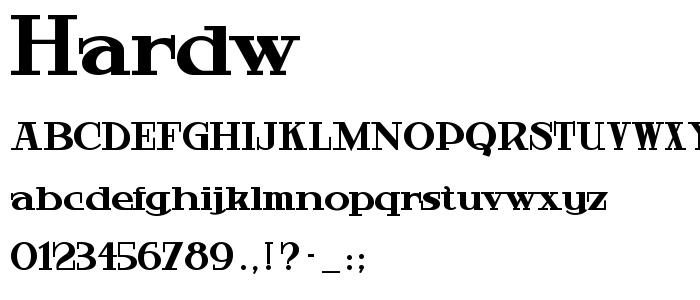 Hardw font