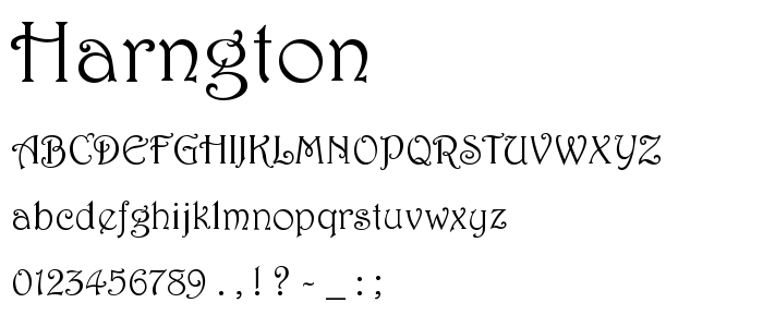 Harngton font