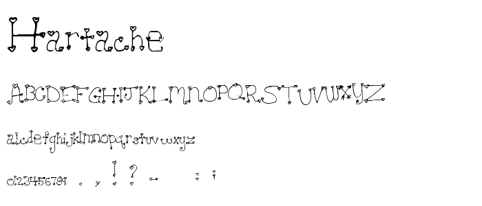 Hartache font