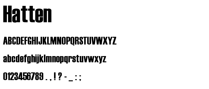 Hatten font