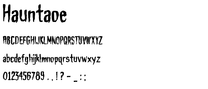 Hauntaoe font