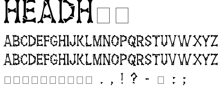 Headh20 font