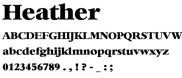 Heather font