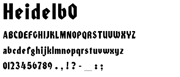 Heidelb0 font