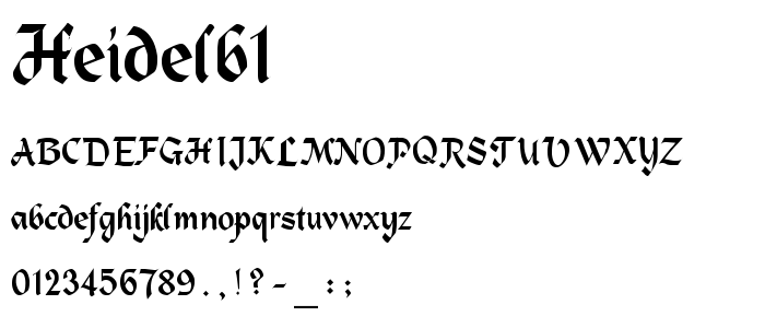 Heidelb1 font