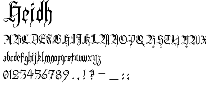 Heidh font