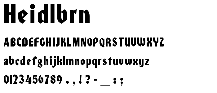 Heidlbrn font