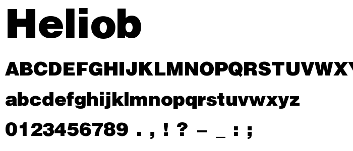 Heliob font