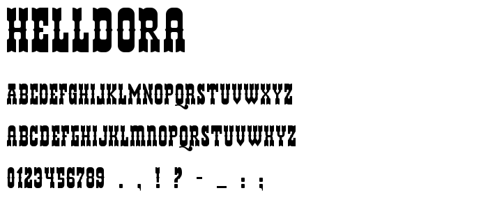 Helldora font