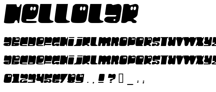 Hellolar font