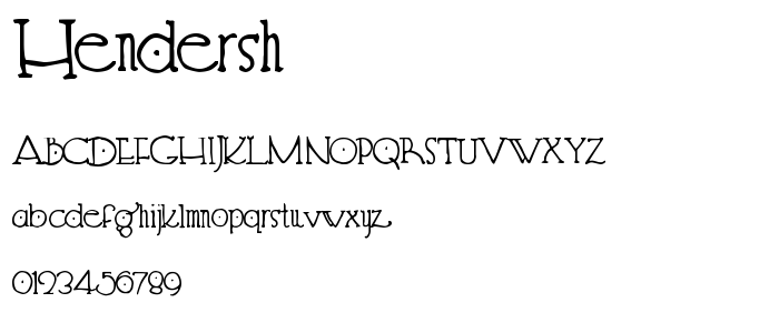 Hendersh font