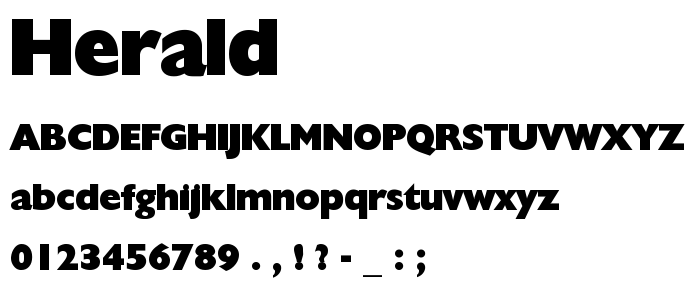 Herald font