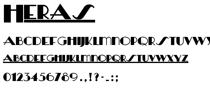 Heras font