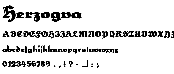 Herzogva font