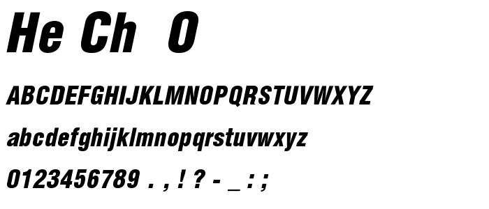 He_Ch__O font