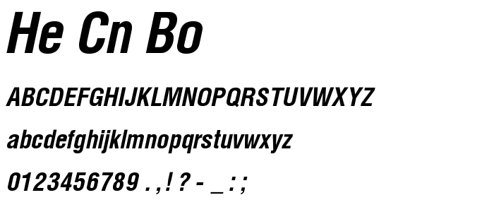 He_Cn_Bo font
