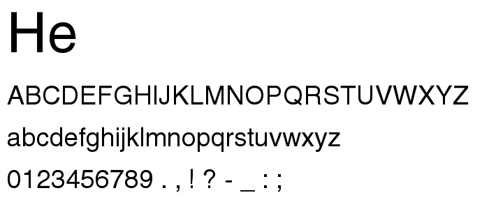 He font