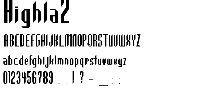 Highla2 font