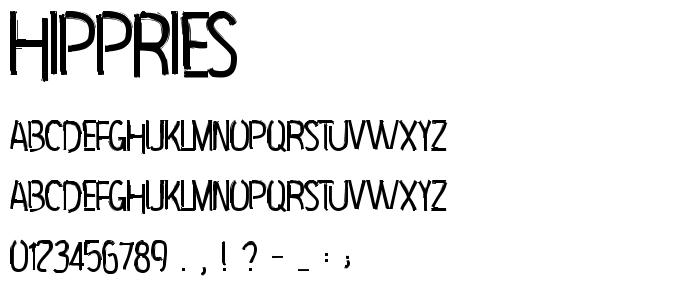 Hippries font