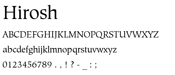 Hirosh font