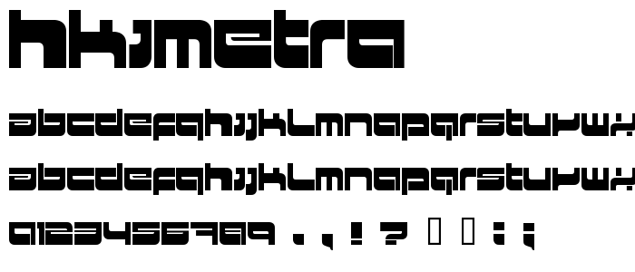 Hkimetro font