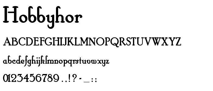 Hobbyhor font