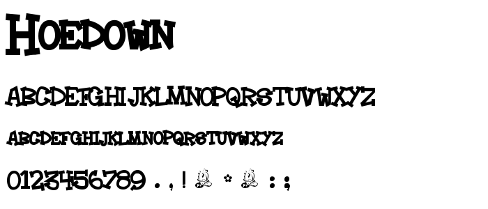 Hoedown font