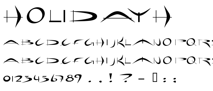 Holidayh font