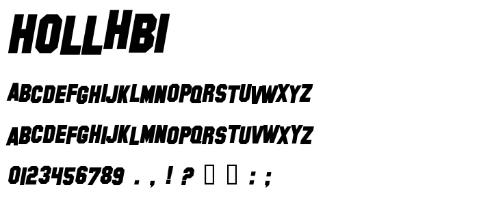 Hollhbi font