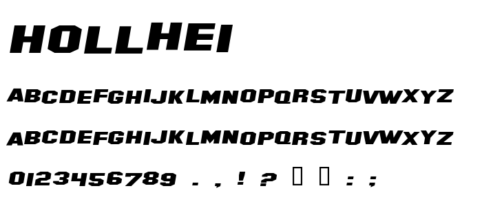 Hollhei font