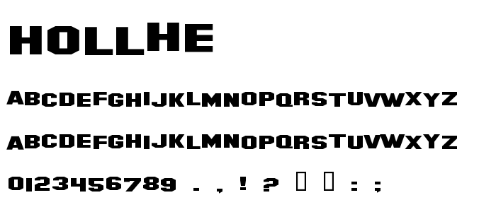 Hollhe font