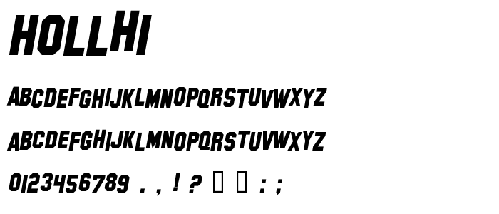 Hollhi font