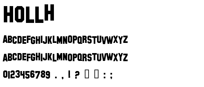 Hollh font