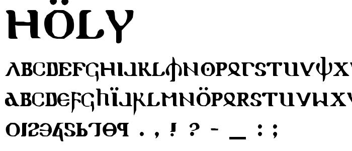 Holy font