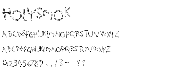Holysmok font