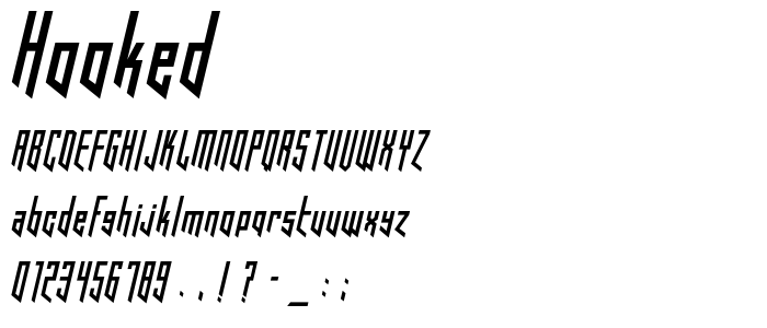 Hooked font