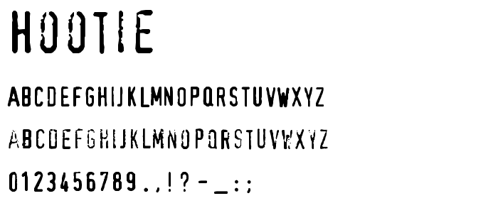 Hootie font