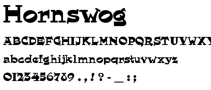 Hornswog font