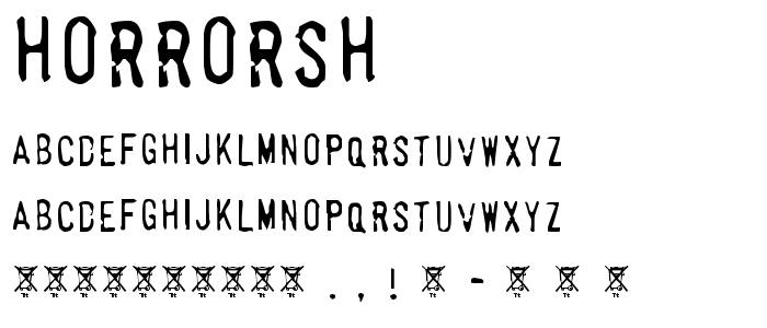 Horrorsh font