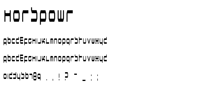 Horspowr font