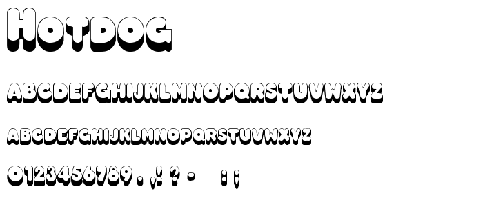 Hotdog font