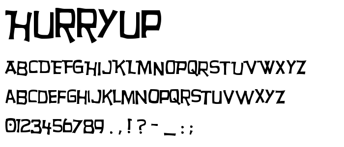 Hurryup font