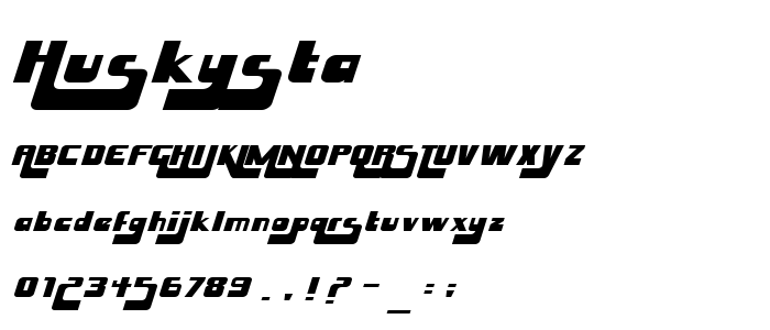 Huskysta font