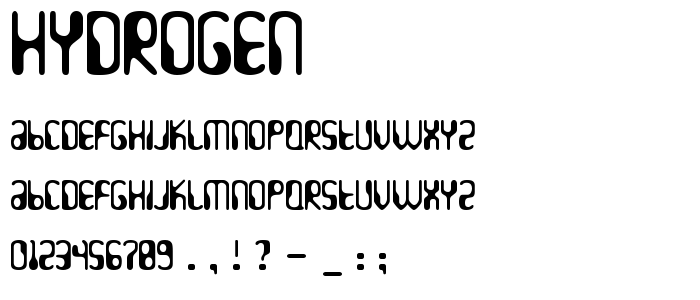 Hydrogen font