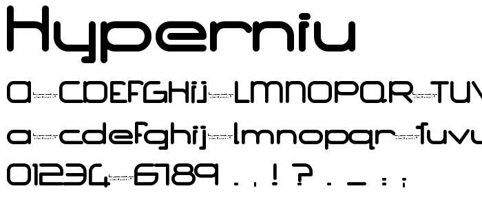 Hyperniu font