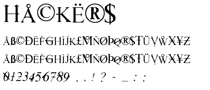 Hackers font