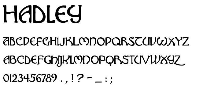 Hadley font