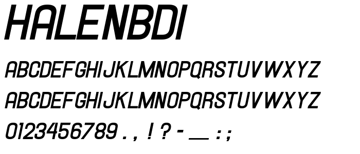 Halenbdi font